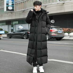 超长款过膝加厚进口鹅绒25冬新款加绒青少年学生极寒羽绒服大码男