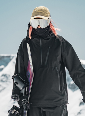 GSOUSNOW滑雪服女2025新款防水宽松单板雪服裤男外套专业滑雪装备