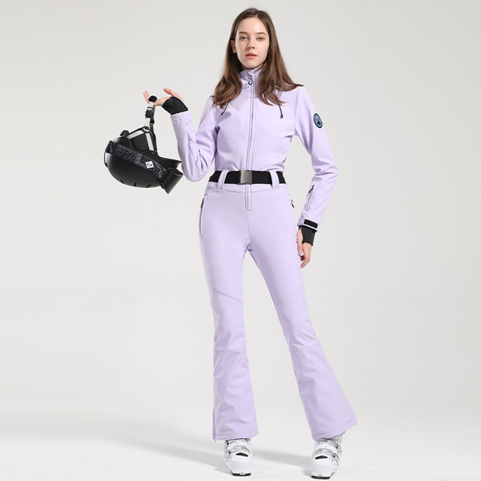 GsouSnow连体滑雪服女防水修身