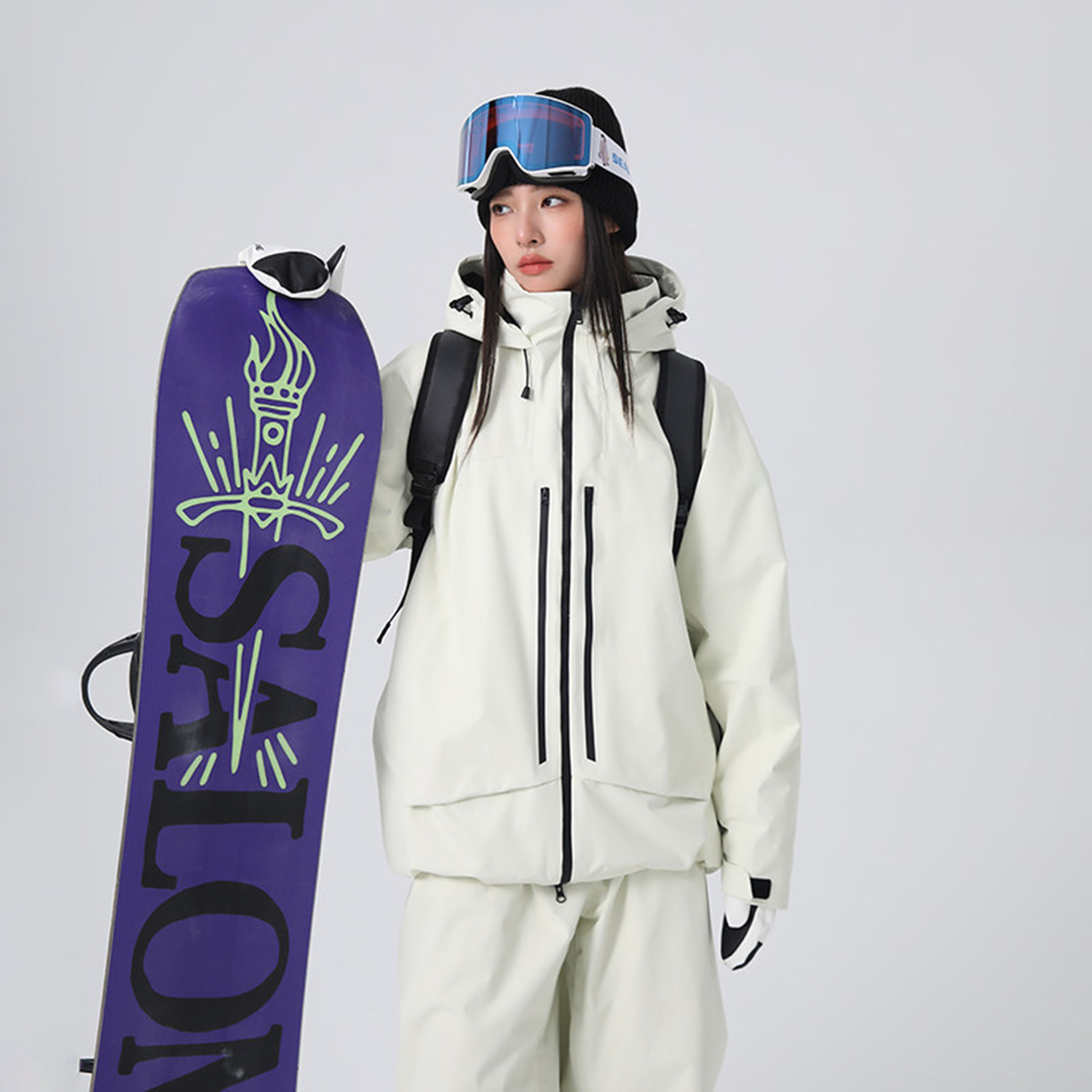 雪怡派单板滑雪服男女款防水加棉
