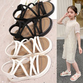 2025夏季 新款 洋气儿童鞋 女童凉鞋 子女孩夏天软底中大童沙滩鞋 宝宝