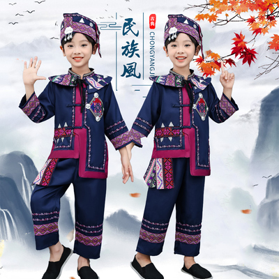 男童民族服装六一幼儿园亲子服装
