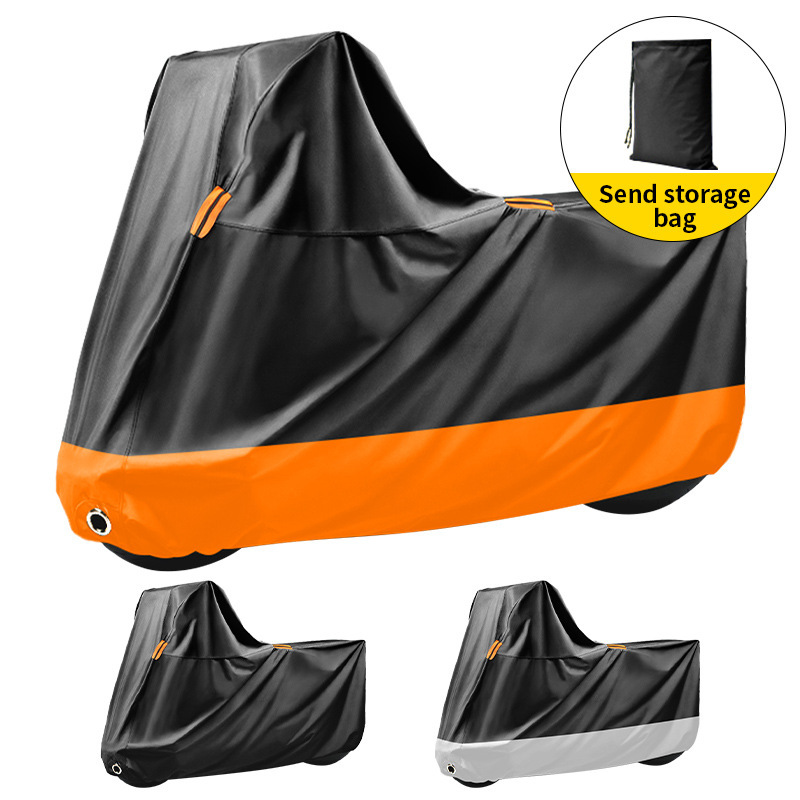 跨境摩托车罩加厚涂银420D牛津布车衣亚马逊电动车防雨罩