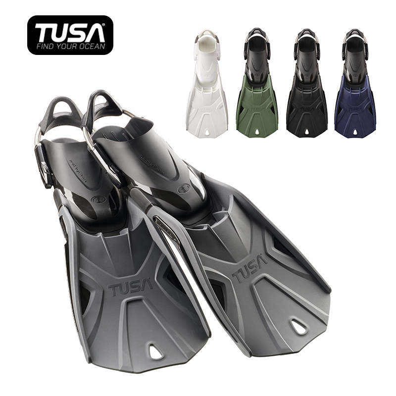 TUSA SF0112可调节式潜水脚蹼水肺蛙鞋深潜FIN专业OW AOW脚蹼
