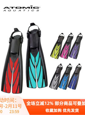Atomic Aquatics Split Fins分叉可调节式潜水蛙鞋脚蹼橡胶弹簧带