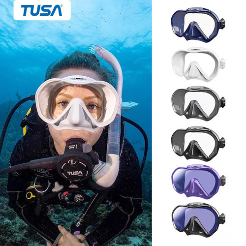 TUSA M1010潜水面镜水肺浮潜超宽大视野防UV防晒舒适大框专业面罩