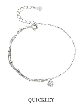QUICKLEY 创意小众设计师款S925纯银百搭ins锆石时尚手链