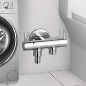 潜水艇一分二三通角阀一进二出两出洗衣机分水阀带开关马桶止回阀