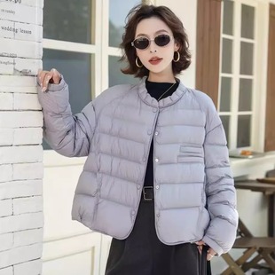 文艺范木耳领90白鸭绒轻薄羽绒服女韩版单排扣休闲时尚减龄短外套