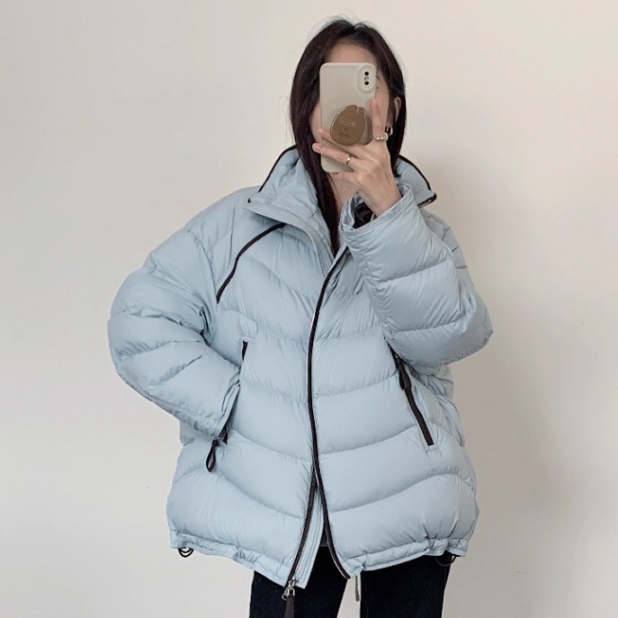 立领中长款羽绒服排骨服时尚外套