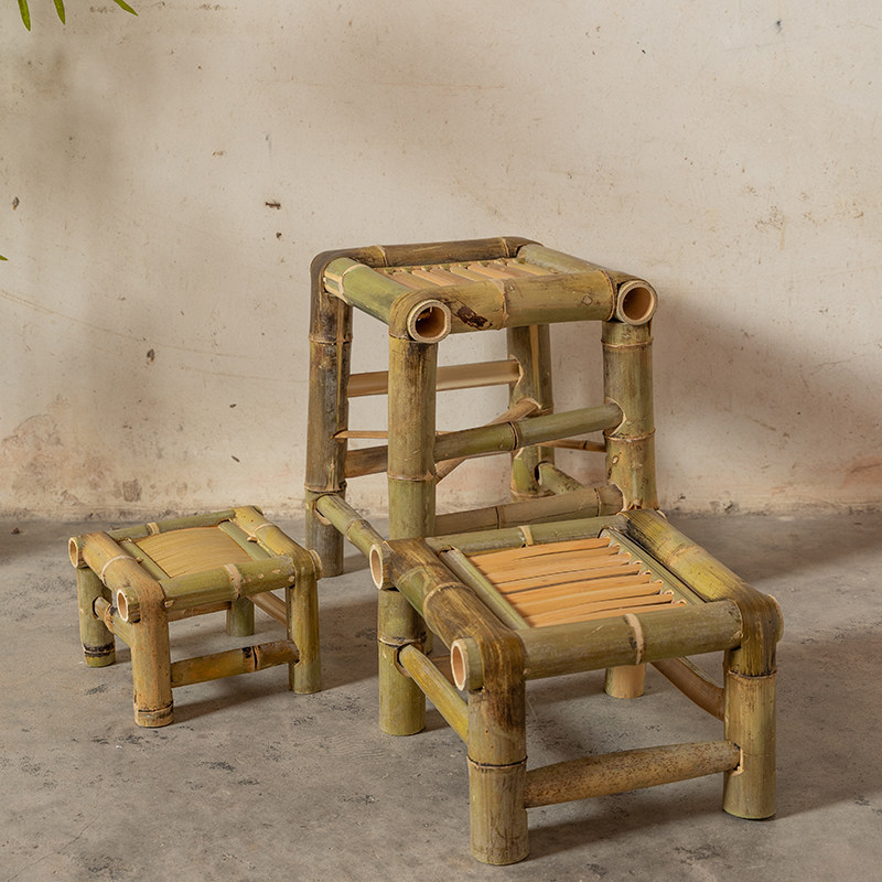 潮汕特产复古竹凳子小竹椅老式竹椅舞蹈椅手工凳子