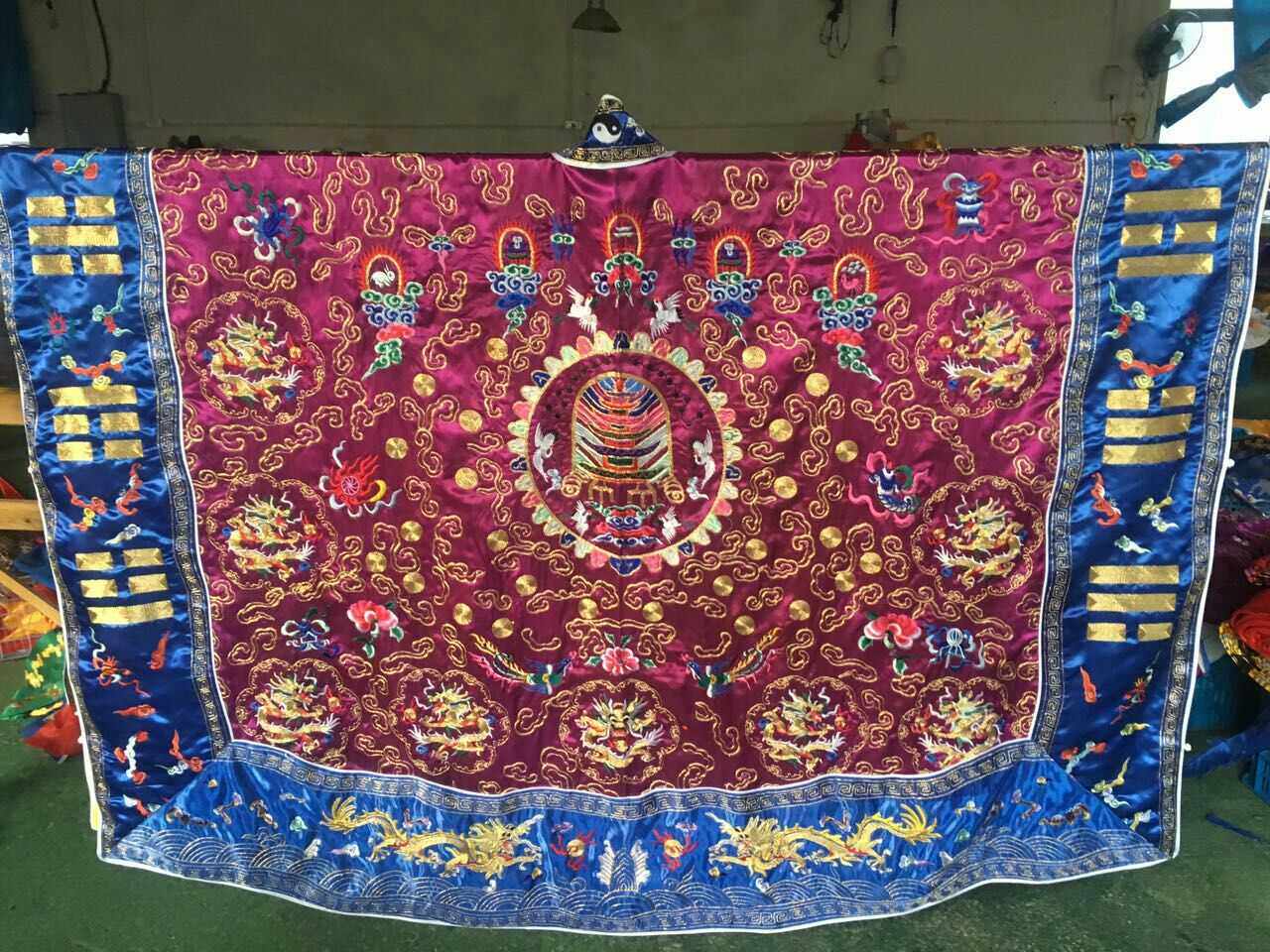 新款【瑞松轩】金丝九龙双云勾法衣/仿手工高功法衣/法衣/道袍
