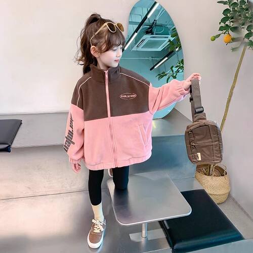 ：女童秋冬摇粒绒加厚保暖外套