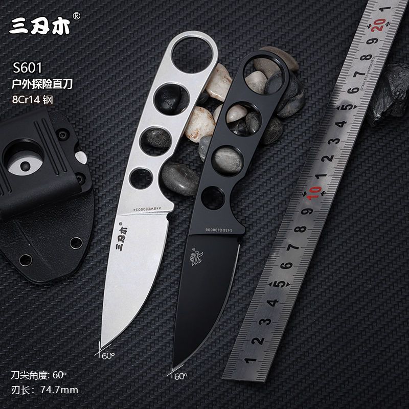 三刃木S601原7130户外直刀便携高硬度小直刀挂颈链迷你刀具小刀