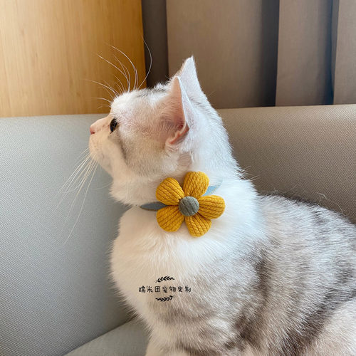 手作新品幼犬花朵领结猫咪