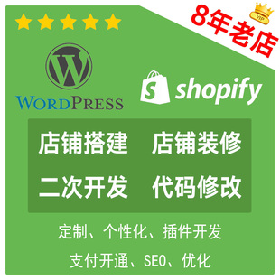 Shopify建站装修搭建二次开发代码修改定制化插件主题和插件开发