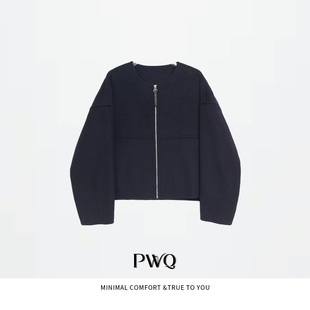 大衣羊绒无领羊毛短款外套YY-26011871-DD