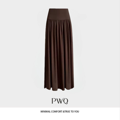 半身裙羊毛松紧腰A字中长裙PYF-260118107-DS