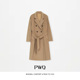 高定801 大衣山羊绒翻领长袖 收腰绵羊毛外套PYF 25120434