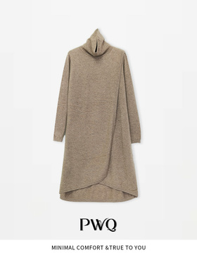 【万能裙】连衣裙100山羊绒高领长袖直筒长裙EEHT-25112706-DI