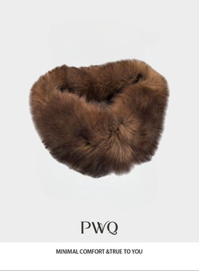 【紫调原色】狐狸毛兔毛保暖围巾ALBB-25120608-DWJ