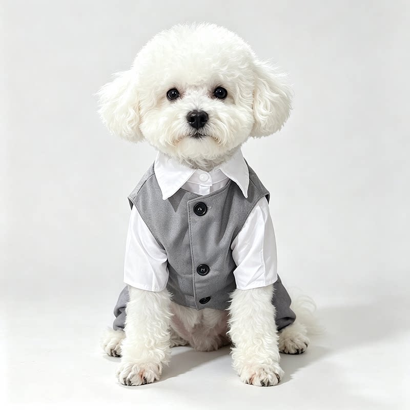 狗狗衣服小型犬泰迪比熊雪纳瑞博美西装礼服宠物绅士猫咪四脚秋冬