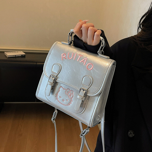 KT猫少女双肩包2025新款韩国ins时尚小背包高级感可爱学生三用包