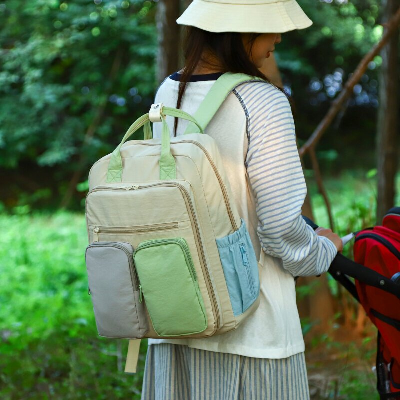 分区尼龙防水大容量轻便妈咪包