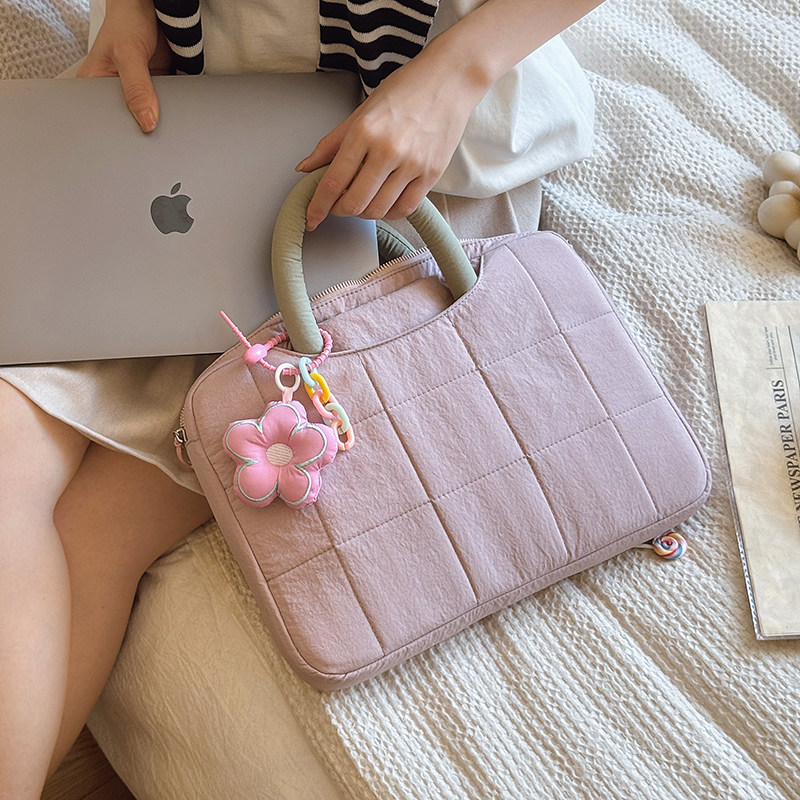 2025新款小清新笔记本电脑包女上班族通勤装平板ipad好看的手提包