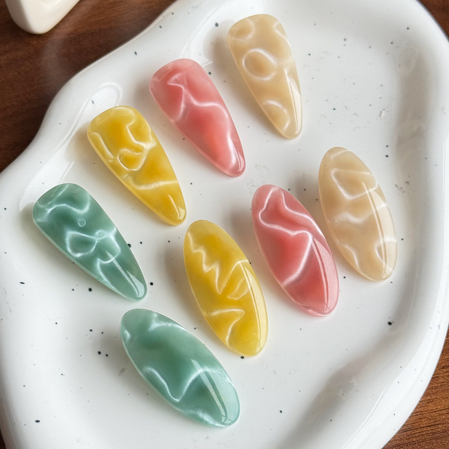 感水波纹发夹侧边碎发刘海夹发卡马尾夹子温柔百搭鸭嘴夹发饰