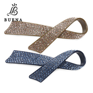 亚历山大同款醋酸蝴蝶结发夹重工水钻半扎发弹簧夹后脑勺高级感女