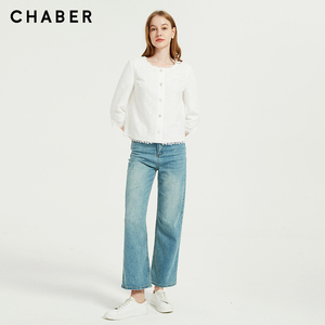 chaber棒球立领巧帛夏季新品优雅