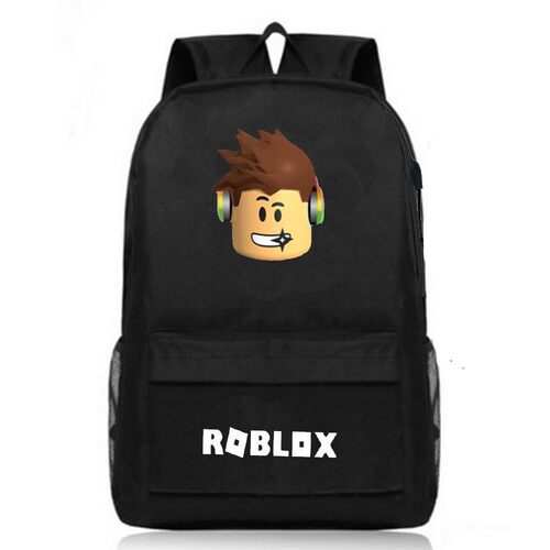 跨境roblox游戏周边星空男女双肩包电脑包高中学生书包闪电图案