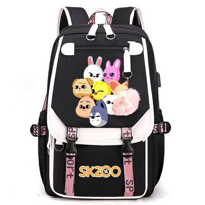 新款旅行包运动包学生书包双肩背包usb充电包stray kids 大容量包