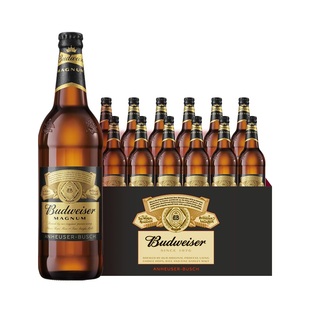 自播专属 Budweiser 百威啤酒黑金600ml 12瓶拉格