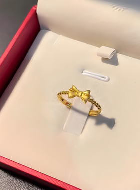 沙金蝴蝶结戒指在逃公主系列