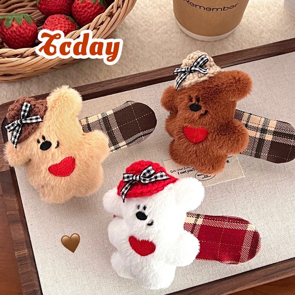 新款春夏季学院风毛绒卡通小熊发夹甜美少女百搭刘海夹边夹碎发夹,饰品/流行首饰/时尚饰品新,民族风发饰,淘宝优惠券,粉丝福利购,淘宝优惠卷