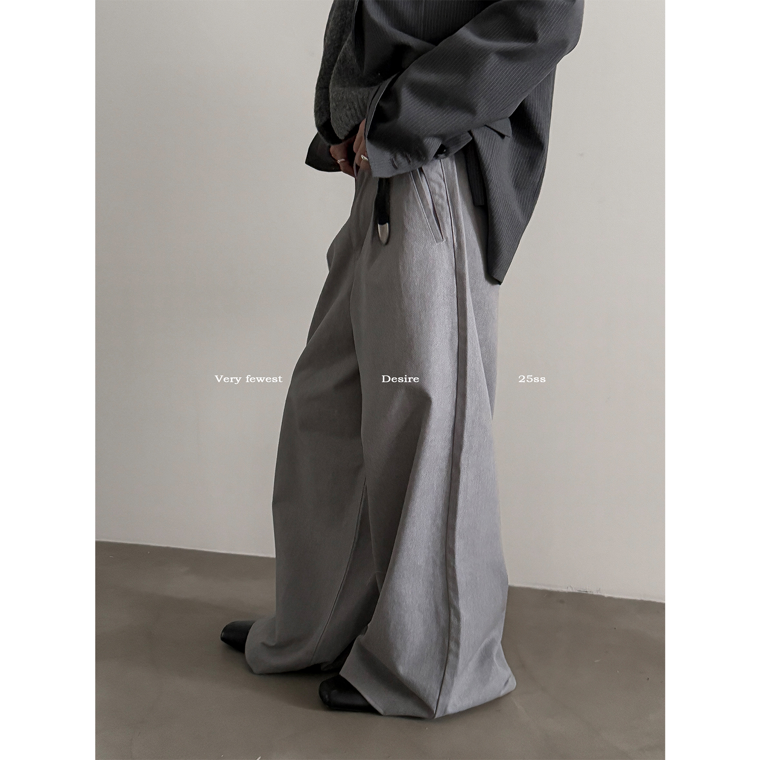 重磅水洗A字廓形休闲长裤男女款