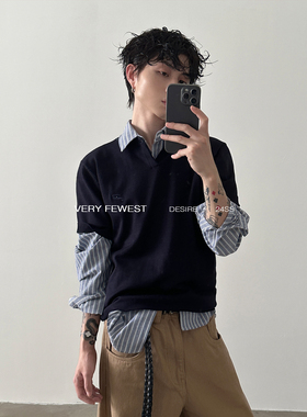VERY FEWEST 早秋高级感叠穿单品短袖针织衫