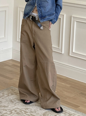 9.19 00:00 超廓形立体裁剪纯色阔腿裤高级小众水洗堆叠休闲长裤