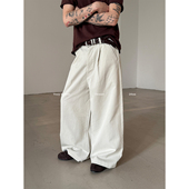 VERY 男女垂感松弛阔腿裤 FEWEST 重磅水洗做旧莱赛尔宽松休闲裤