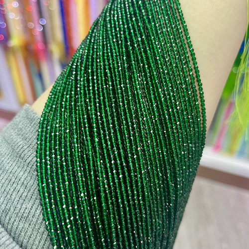 特价清仓2mm彩色尖晶石散珠刻面手工diy编绳锁骨项链配珠流苏材料