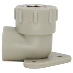 公元PPR水管件弯头带座带耳内螺纹弯头内丝弯头内牙弯接头带底座