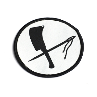 哈雷屠夫rustybutcher标志刺绣布贴皮衣马甲后背贴章缝补装饰贴章