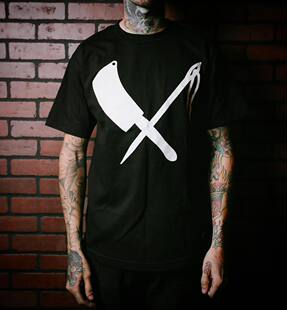 哈雷T恤RustyButcher生锈屠夫摩托骑行ds改装风格短袖大logo