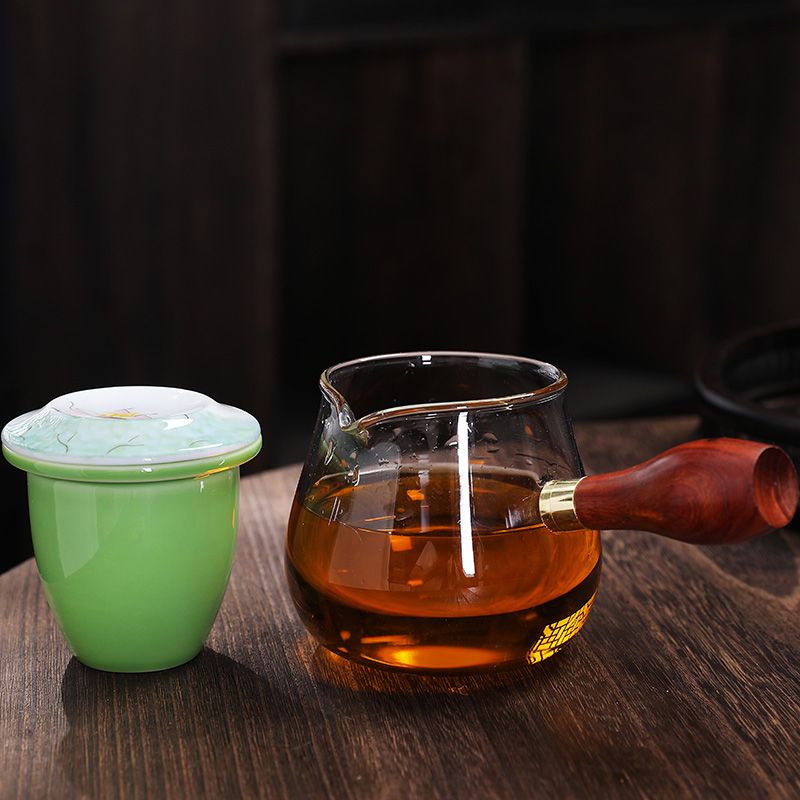 泡红茶专用茶具用品玻璃双耳冲茶器陶瓷花茶泡茶壶茶杯小套装家用