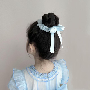 儿童蝴蝶结雪纺纱发圈头花芭蕾发饰丸子头发绳发圈舞蹈发饰