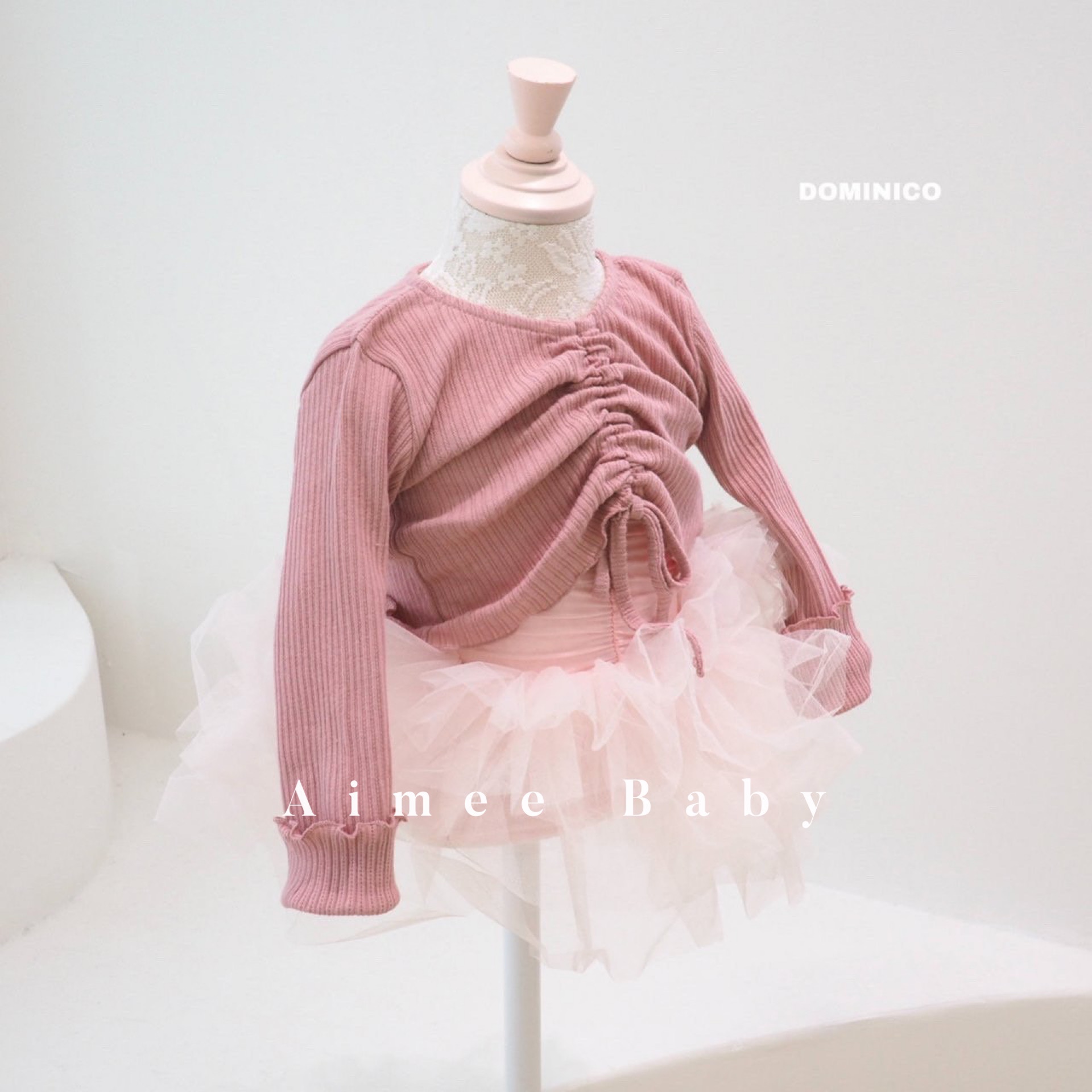 现货韩国代购dominico儿童芭蕾舞裙罩衫 百搭练功服上衣外套