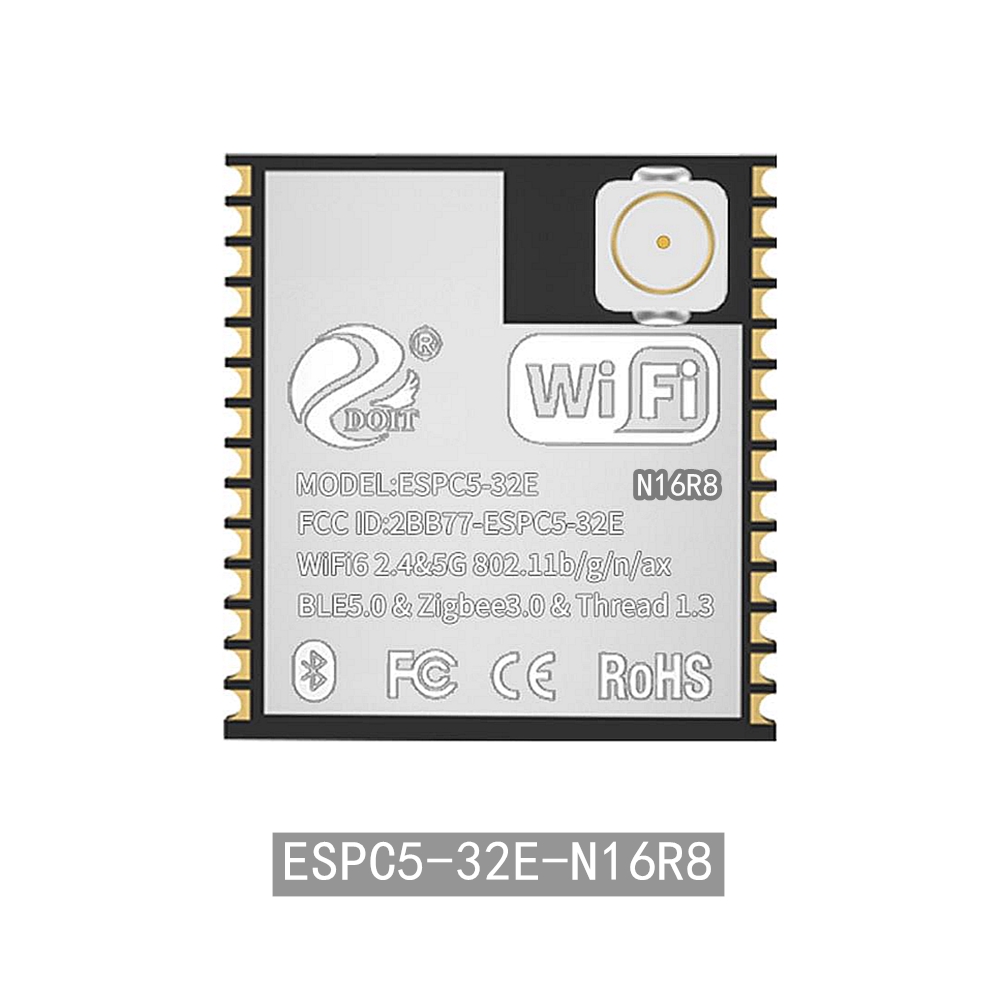 ESPC5-32E-N16R8 双频WiFi6 蓝牙5 兼容 ESP32-C5-WROOM-1U-N16R8