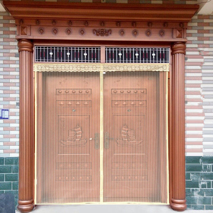 大门纱帘家居磁性网纱超市防蚊门帘磁铁挡蚊防尘帘简单免打孔房门